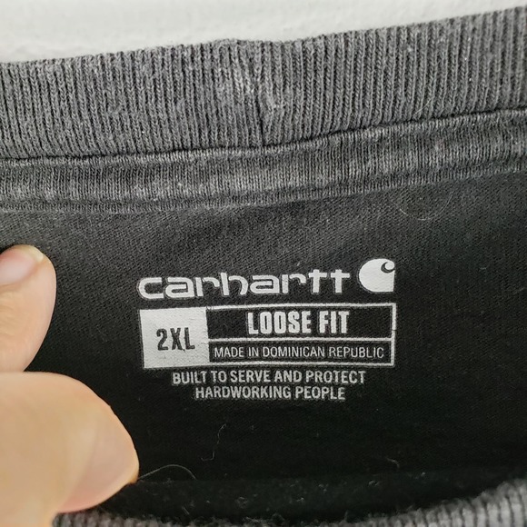 Carhartt Men's Size 2XL Loose Fit Pocket Tee Shirt Classic Black Short Sleeve - Picture 3 of 7